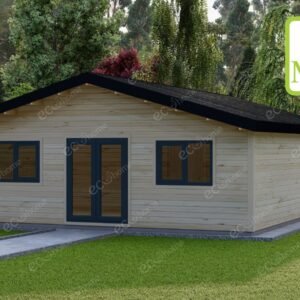 2 Bedroom Residential Log Cabin 7.5m x 10m
